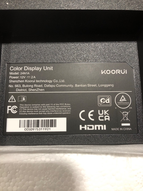 Photo 4 of KOORUI 24 Inch Computer Monitor Full HD 1920 x 1080p VA Display 75Hz 3000:1 Contrast Ratio with HDMI, VGA, Frameless, 75 x 75 mm VESA Mountable, Ergonomic Tilt, Black