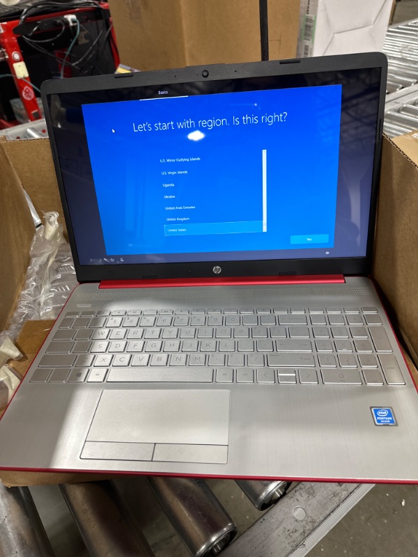 Photo 2 of 2022 HP FLAGSHIP LAPTOP, INTEL DUAL-CORE PROCESSOR UP TO 2.65GHZ, 15-INCH, 4GB DDR4, 500GB STORAGE, SUPER-FAST WIFI, WINDOWS 11, DALE RED *MISSING CHARGER!**