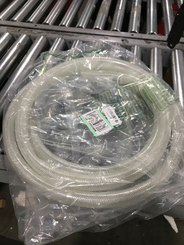 Photo 2 of 1" ID x 10 Ft High Pressure Braided Clear PVC Vinyl Tubing Flexible Vinyl Tube, Heavy Duty Reinforced Vinyl Hose Tubing, BPA Free and Non Toxic 1" I.D. 10 Feet