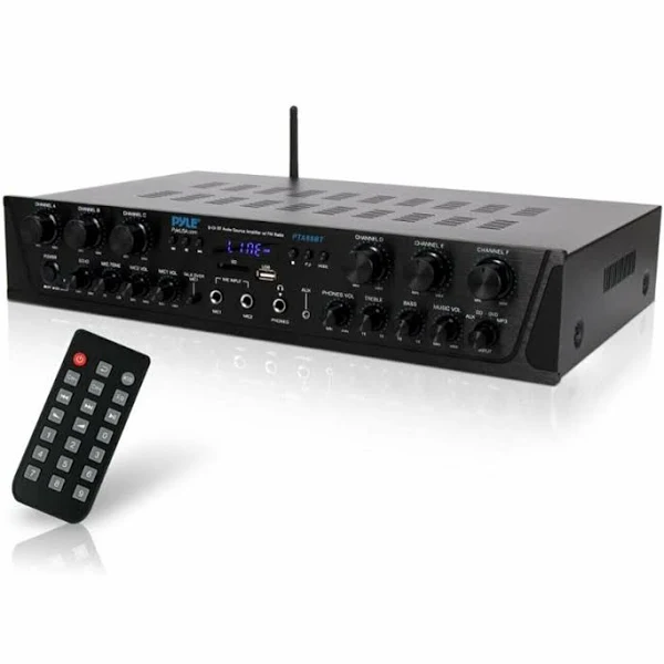 Photo 1 of Pyle PTA66BT 6-Channel 600W Bluetooth Home Audio Stereo Amplifier Receiver System