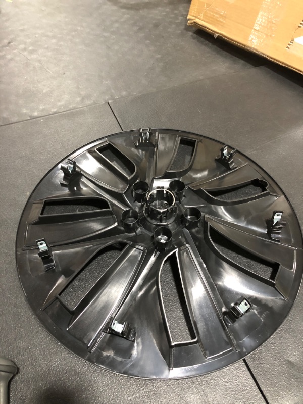 Photo 1 of YONZEE Wheel Cover for Tesla Model Y, 19 Inch ABS Rust Wheel Hubcap, Fully Wrap Blackout Wheel Cover (1-Piece) Replacement Wheel Hub Cap Rim Protectors Cover for Model Y Accessories Matte Black Model Y 19inch * 1