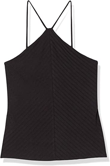 Photo 1 of Daily Ritual Women's Wide Rib Cropped T-Strap Cami Top XS
