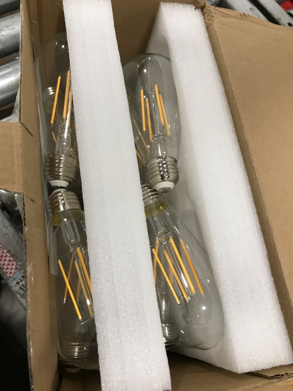 Photo 2 of 12Packs Vintage LED Edison Bulbs, 60W Equivalent 7W, 800Lumens, Dimmable ST64 Antique LED Filament, Soft Warm White 2700K, E26 Medium Base Light Bulbs High Brightness Clear Glass for Bedroom Office Yellow
