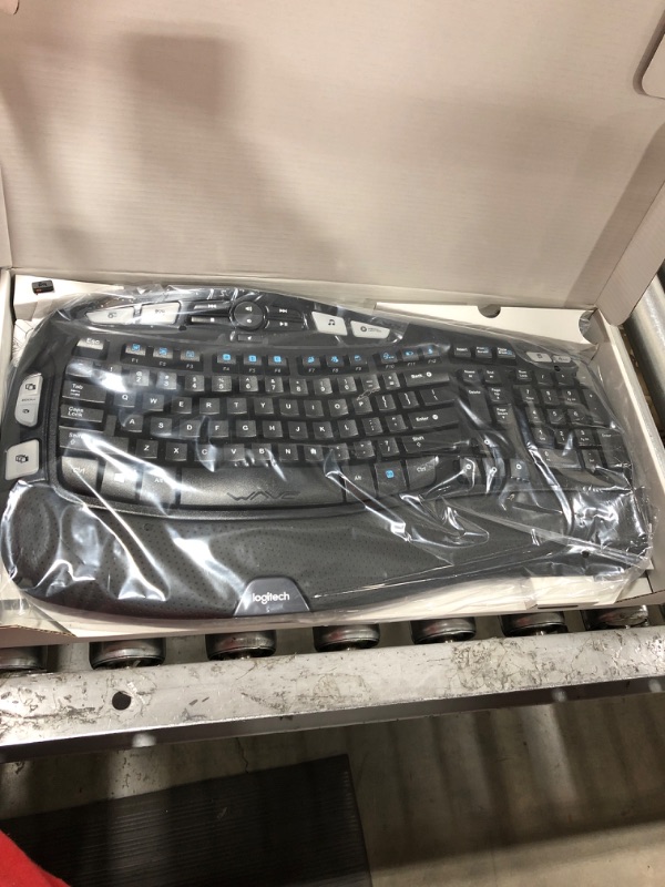 Photo 1 of Logitech K350 Wireless Wave Ergonomic Keyboard with Unifying Wireless Technology - Black