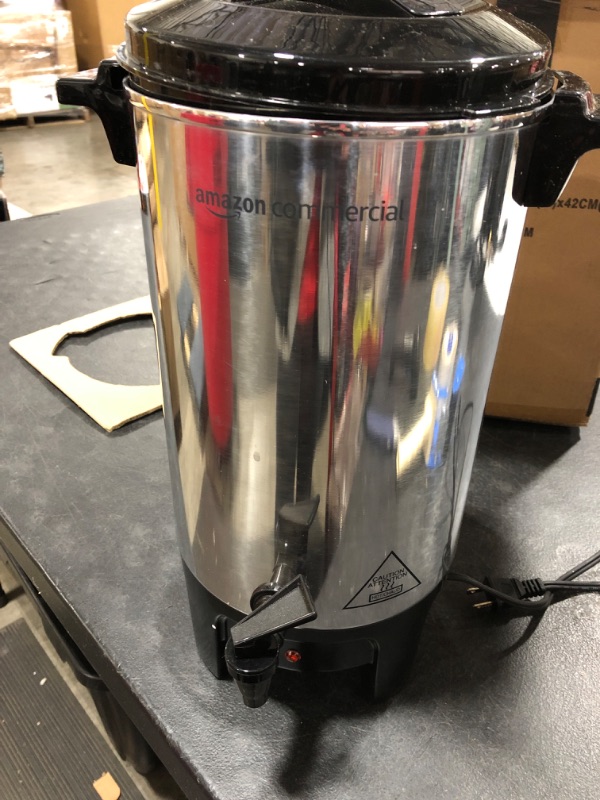 Photo 2 of AmazonCommercial Coffee Urn - Aluminum, 40 Cups/6 Liters 40 Cup 1 Spout