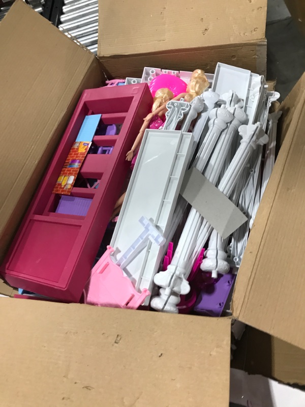 Photo 1 of All Plastic Assembled Doll House with 2 Dolls & Furniture Accessories, 2-Story Starter Dollhouse, 2022 Playhouse Dreamhouse Gifts for Kids Ages 3 4 5 6 7 8+, Lights&Music