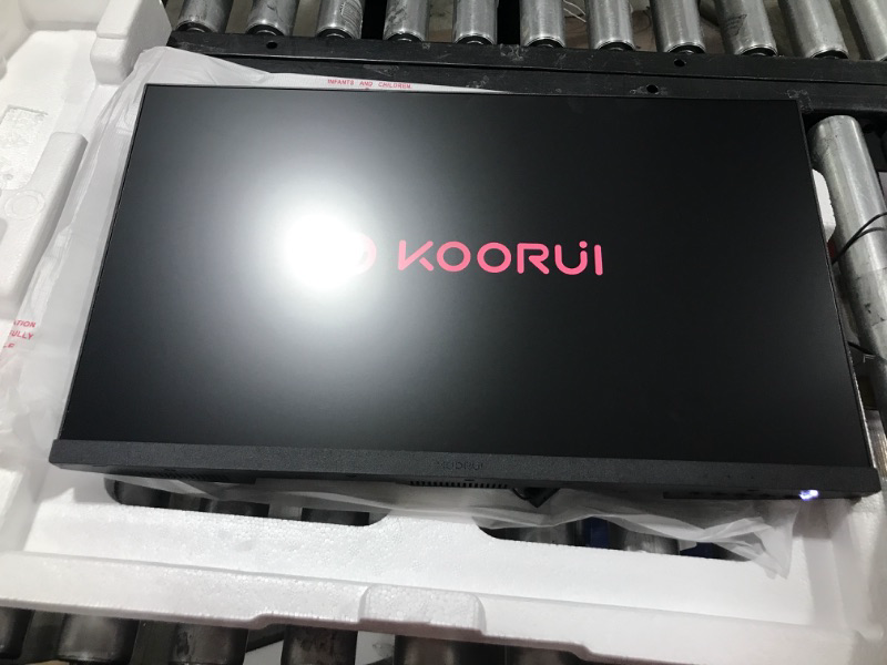 Photo 5 of KOORUI 24 Inch Computer Monitor Full HD 1920 x 1080p VA Display 75Hz 3000:1 Contrast Ratio with HDMI, VGA, Frameless, 75 x 75 mm VESA Mountable, Ergonomic Tilt, Black
