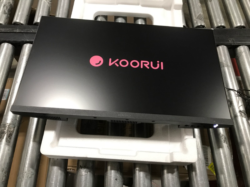 Photo 2 of KOORUI 24 Inch Computer Monitor Full HD 1920 x 1080p VA Display 75Hz 3000:1 Contrast Ratio with HDMI, VGA, Frameless, 75 x 75 mm VESA Mountable, Ergonomic Tilt, Black