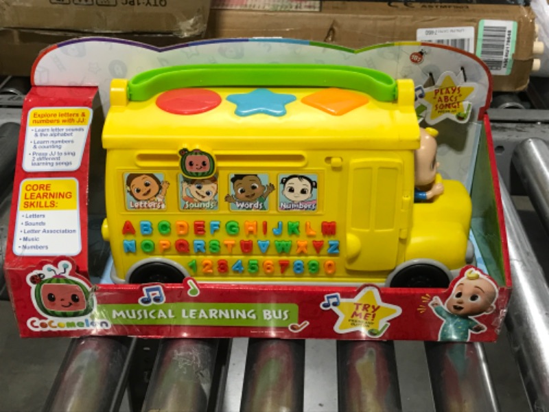 Photo 2 of CoComelon Musical Learning Bus, Number and Letter Recognition, Phonetics, Yellow School Bus Toy Plays ABCs and Wheels on the Bus, by Just Play