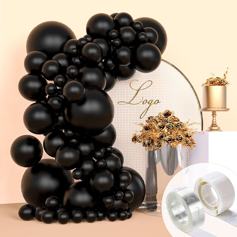 Photo 1 of 99pcs Balloon Arch Kit, Black Balloons Different Sizes, 18 12 10 5 inch Balloon Garland for Birthday Wedding Baby Shower Gender Reveal Thanksgivings Christmas Party Decorations (Black) https://a.co/d/8eZQzj4