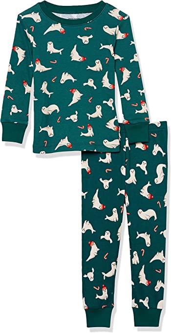 Photo 1 of Amazon Essentials Family Holiday Cotton Pajama Sleepwear 12M