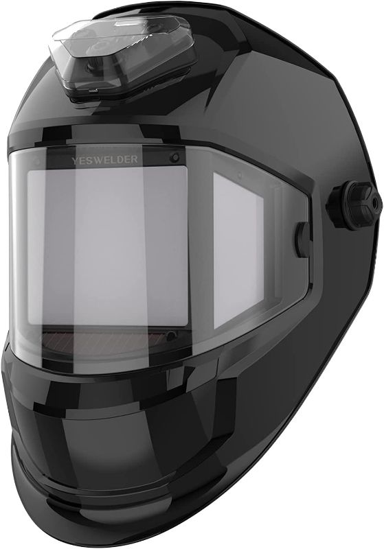 Photo 1 of YESWELDER Panoramic View Auto Darkening Welding Helmet, Large Viewing True Color 6 Arc Sensor Welder Mask
