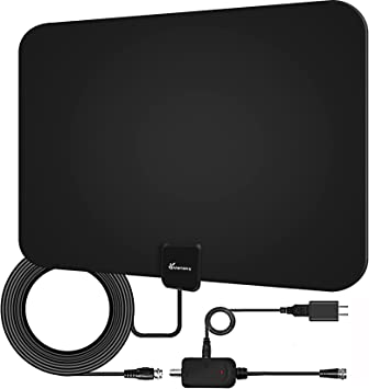 Photo 1 of 2018 New Arrivial Freeview HDTV Antenna,Best 75 MILES Upgraded Lesoom TV Indoor HDTV Digital Antenna 4K HD VHF UHF with Detachable Ampliflier Signal Booster Highest Performance Cable