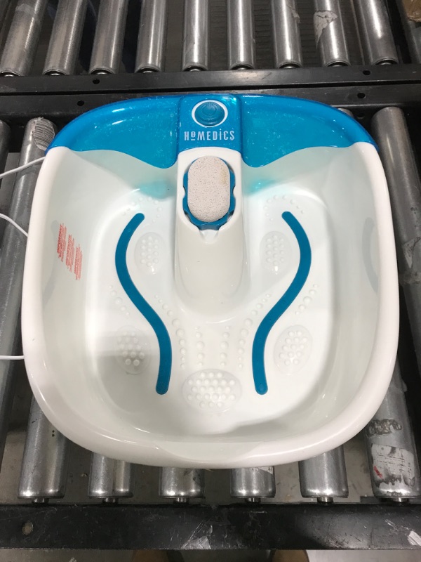 Photo 1 of HoMedics Bubble Mate Foot Spa, Toe Touch Controlled Foot Bath with Invigorating Bubbles and Splash Proof, Raised Massage nodes and Removable Pumice Stone