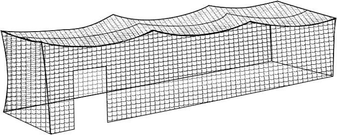 Photo 1 of Aoneky Polyethylene Twisted Knotted Baseball Batting Cage Netting - NET ONLY - Not Include Poles and Frame Kits - Small Pro Garage Softball Batting Cage Net 10X12X50
