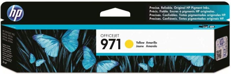 Photo 1 of HP 971 | PageWide Cartridge | Yellow | Works with HP OfficeJet Pro X451, X476, X551, X576 | CN624AM
