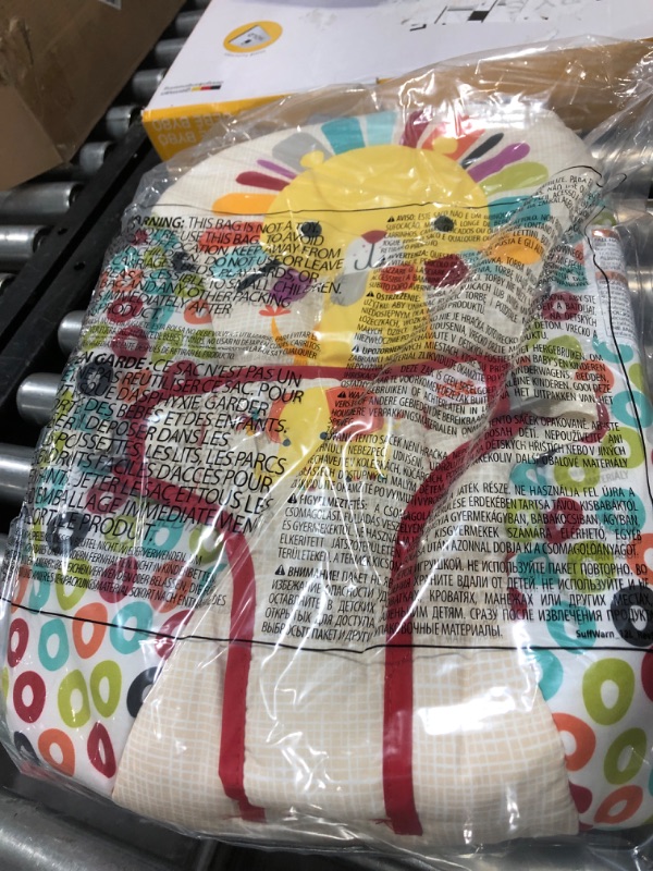 Photo 1 of Bright Starts Playful Pinwheels Portable Baby Bouncer with Vibrating Infant Seat and-Toy Bar, 19.8x13.1x3.4 Inch, Age 0-6 Months
