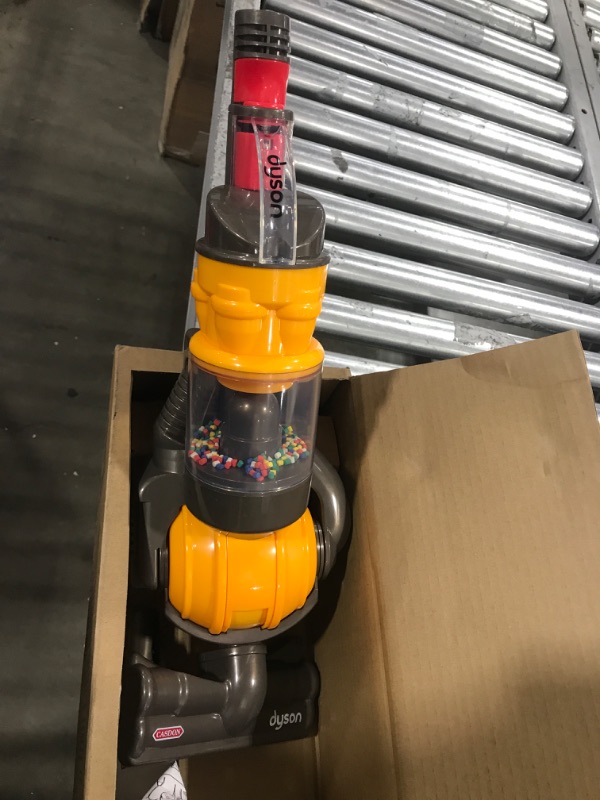 Photo 2 of Casdon Dyson Ball | Miniature Dyson Ball Replica For Children Aged 3+ | Features Working Suction To Add Excitement To Playtime Grey/Yellow