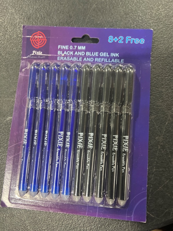 Photo 2 of Erasable Gel Ink Blue/Black ballpoint Pen - PIXIE - GOLD Class - Classic - 10 Pens 