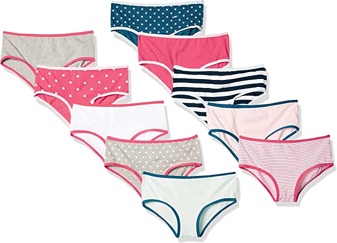 Photo 1 of Essentials Girls' Bikini Underwear, Multipacks SIZE L
