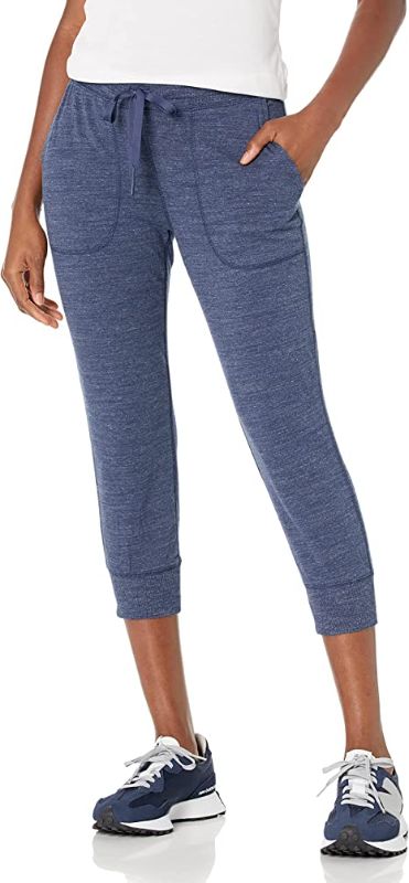 Photo 1 of Amazon Essentials Women's Relaxed-Fit Studio Terry Capri Jogger Pant Large Navy Heather Amazon Essentials Women's Relaxed-Fit Studio Terry Capri Jogger Pant 