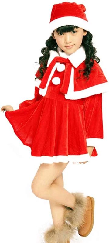 Photo 1 of  Christmas santa costume kids Santa Fancy Dress for boys girls with Santa Hat 