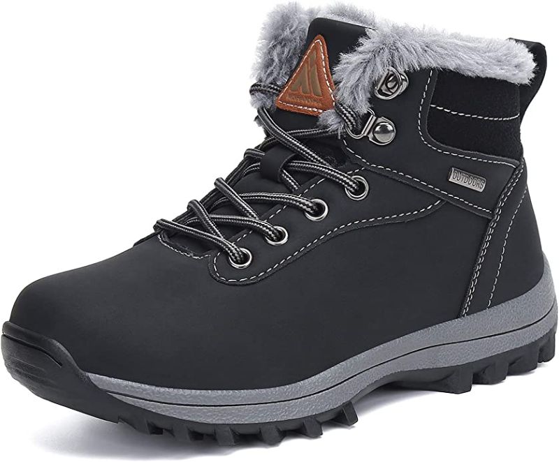 Photo 1 of  Mishansha Kids Snow Boots Water Resistant Warm Inside Boys Girls Hiking Boots Cold Weather Non Slip Winter Boot (Toddler/Little Kid/Big Kid) SIZE 29