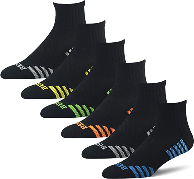 Photo 1 of BERING Compression Ankle Socks for Men and Women Running Athletic Workout (6 Pairs)