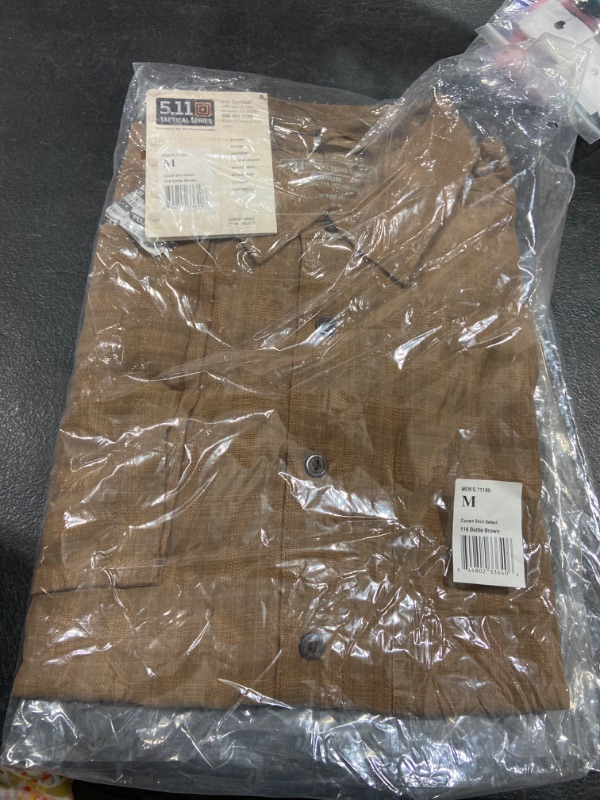 Photo 2 of 5.11 Tactical Men's Covert Select Shirt, Short Sleeve, Style 7119 Medium Brown