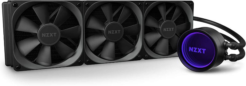 Photo 1 of NZXT Kraken X73 360mm - RL-KRX73-01 - AIO RGB CPU Liquid Cooler - Rotating Infinity Mirror Design - Improved Pump - Powered by CAM V4 - RGB Connector - AER P 120mm Radiator Fans