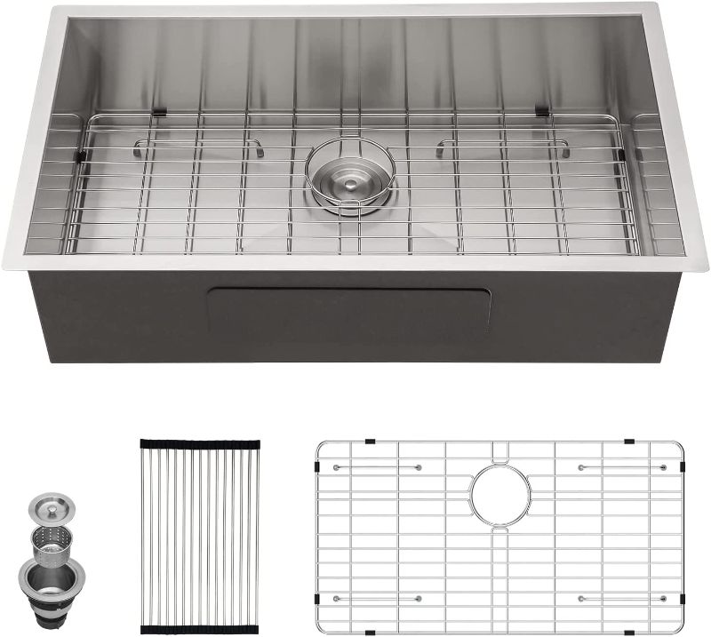 Photo 1 of 33 Undermount Kitchen Sink - 33 x 19 inch Undermount Stainless Steel Single Bowl Kitchen Sink