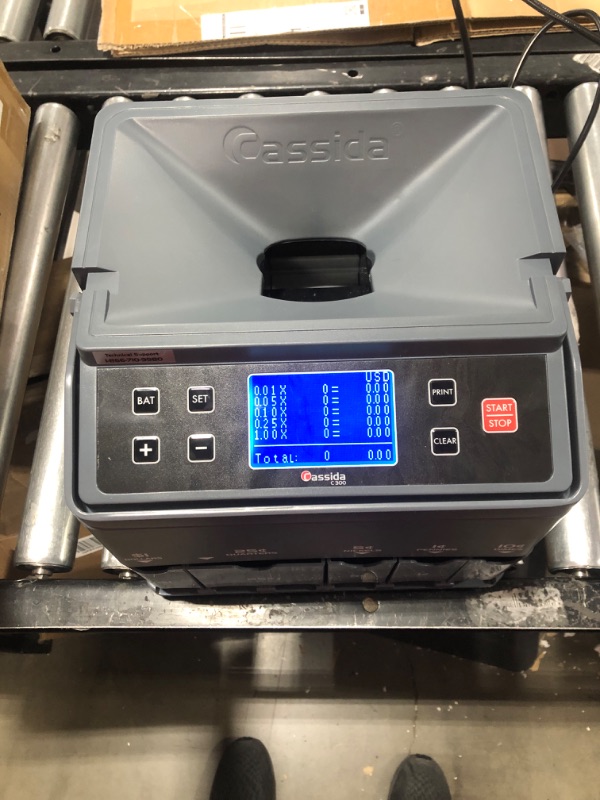 Photo 2 of Cassida C300 Professional USD Coin Counter, Sorter and Wrapper/Roller | 35% Faster Wrapping Coins with Quickload Technology | 300 Coins/Minute | Printing-Compatible | Includes 5 Wrapper Sets