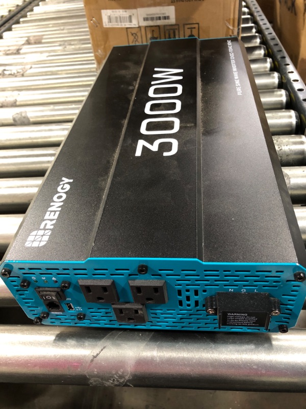 Photo 1 of Renogy 3000W Pure Sine Wave Inverter 12V DC to 120V AC Converter for Home, RV, Truck, Off-Grid Solar Power Inverter 12V to 110V with Built-in 5V/2.1A
