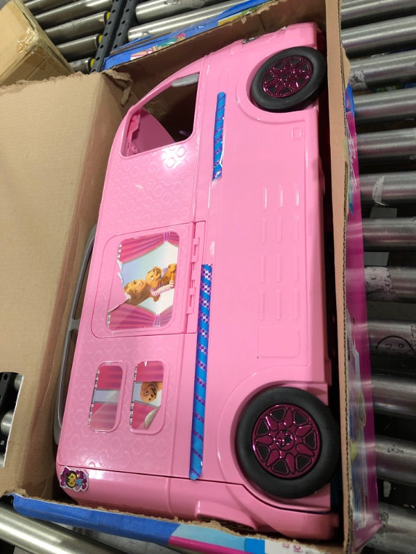 Photo 2 of Barbie Camper Playset With Barbie Accessories, Pool And Furniture, Rolling Vehicle With Campsite Transformation??? [Amazon Exclusive]
