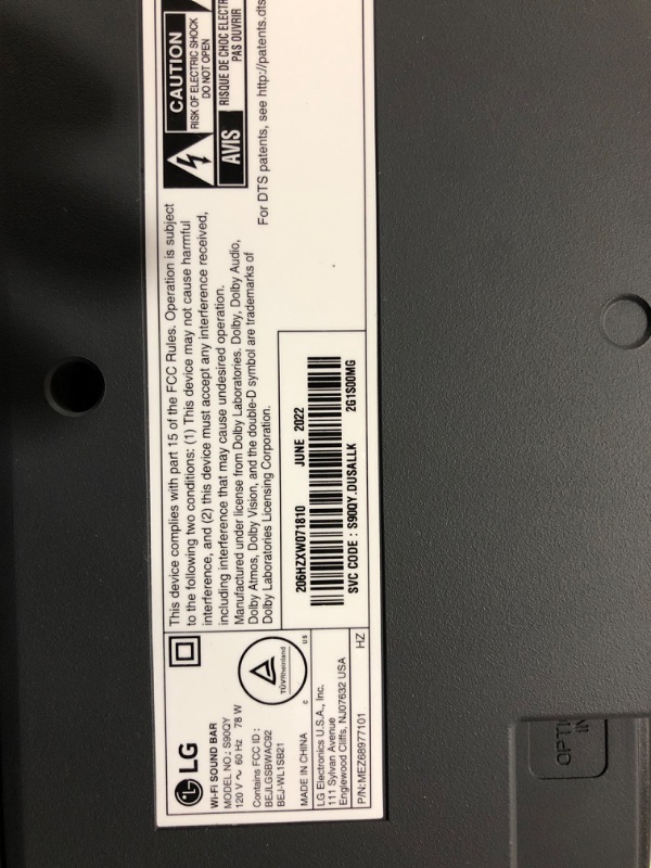 Photo 5 of LG S90QY 5.1.3ch Sound bar with Center Up-Firing, Dolby Atmos DTS:X, Works with Airplay2, Spotify HiFi, Alexa with Wireless Audio Transmitter for TV to Soundbar Wireless Connection S90QY Soundbar w/Wireless Audio Transmitter