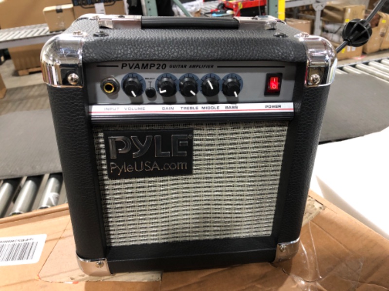 Photo 2 of 20-Watt Vamp-Series Amplifier - Vamp-Series Amplifier w/ 3-Band EQ & Overdrive, Has Clean and Overdrive Channels For a Crunchy, Powerful Sound, 20 Hz to 15 kHz Frequency Response - Pyle PVAMP20