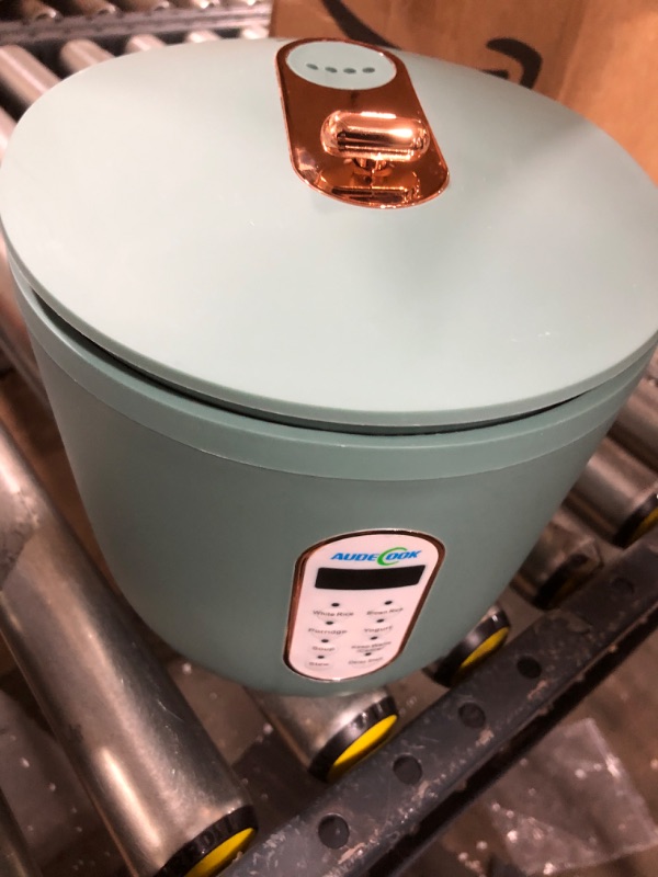 Photo 2 of Audecook Digital Mini Rice Cooker, 4 Cups Uncooked (2L/1.8QT) Small Rice Cooker with 12H Delay Timer & Keep Warm Function, Electric Rice Cooker for Apartment/Small Kitchen/College Dorm/RV Travel, Green