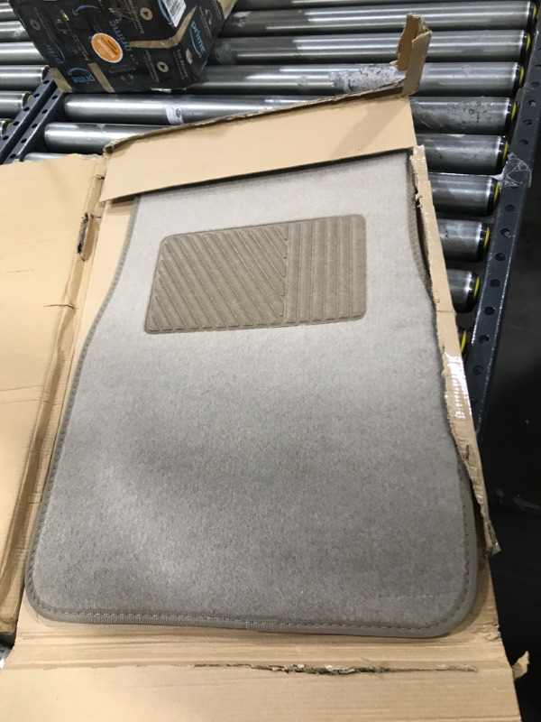 Photo 2 of FH Group Carpet Floor Mats with Heel Pad for Auto Sedan SUV Van Full Set Beige
