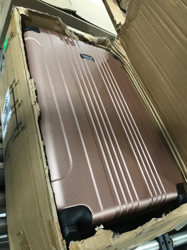 Photo 2 of Kenneth Cole | Out of Bounds 28-Inch Large Lightweight Hard Side Spinner Suitcase, Rose Gold
