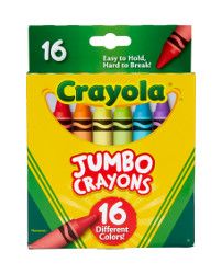 Photo 1 of 6pk Crayola Jumbo Crayons 16 Count Assorted Colors School and Craft Supplies
