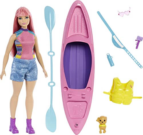 Photo 1 of Barbie It Takes Two Daisy Camping Doll with Pet Kayak & Accessories 3 to 7 Year Olds
