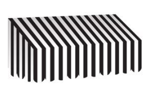 Photo 1 of Teacher Created Resources Black & White Stripes Awning
