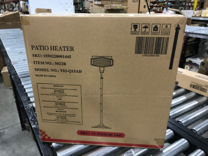 Photo 4 of Antarctic Star Patio Heater Electric Heater,Vertical indoor/outdoor garden heater, Height and Angle adjustable,Remote control IP65 rated, Quiet operation, energy saving, Quick heating for 3 seconds, Maximum power 1500W, ETL