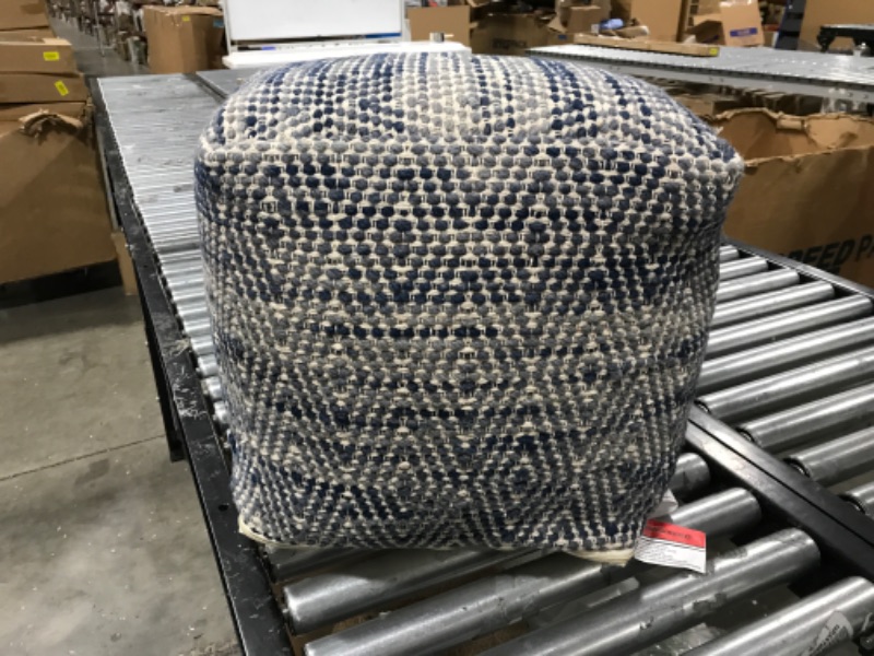 Photo 1 of  Indoor/Outdoor Fabric Pouf - 20 x 20 inches 
