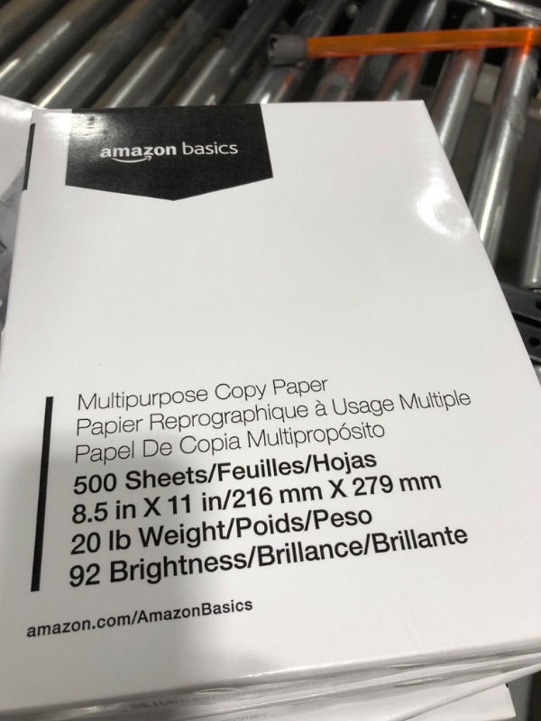 Photo 2 of AmazonBasics 92 Bright Multipurpose Copy Paper - 8.5 X 11 Inches, 1 Ream (500 Sheets)
