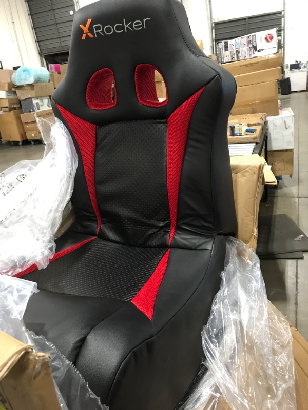 Photo 2 of X-Rocker 5125401 2.1 Wireless Bluetooth Audi Pedestal Video Gaming Chair, Black/Red