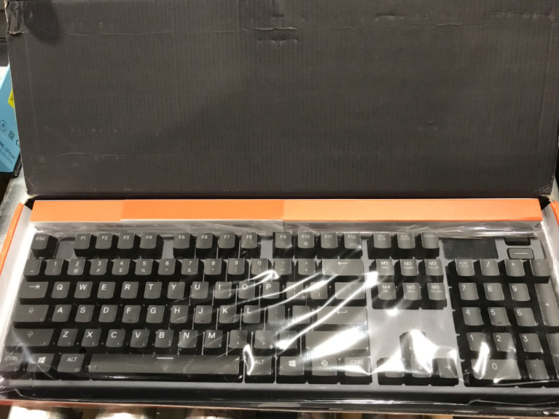 Photo 2 of SteelSeries Apex 5 Hybrid Mechanical Gaming Keyboard – Per-Key RGB Illumination – Aircraft Grade Aluminum Alloy Frame – OLED Smart Display