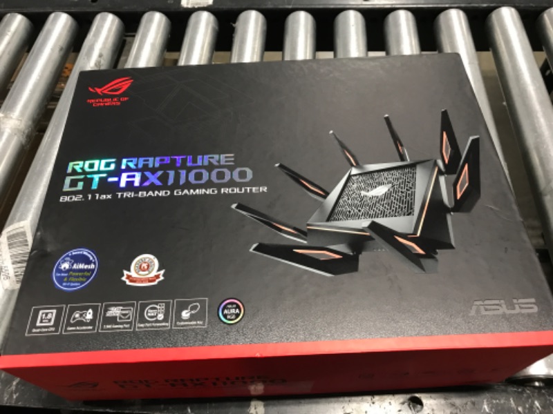 Photo 8 of ASUS ROG Rapture WiFi 6 Gaming Router (GT-AX11000) - Tri-Band 10 Gigabit Wireless Router 1.8GHz Quad-Core CPU WTFast 2.5G Port AiMesh Compatible