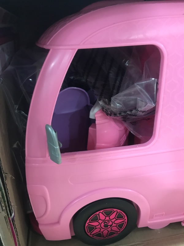 Photo 3 of Barbie Camper Playset With Barbie Accessories, Pool And Furniture, Rolling Vehicle With Campsite Transformation??? [Amazon Exclusive]