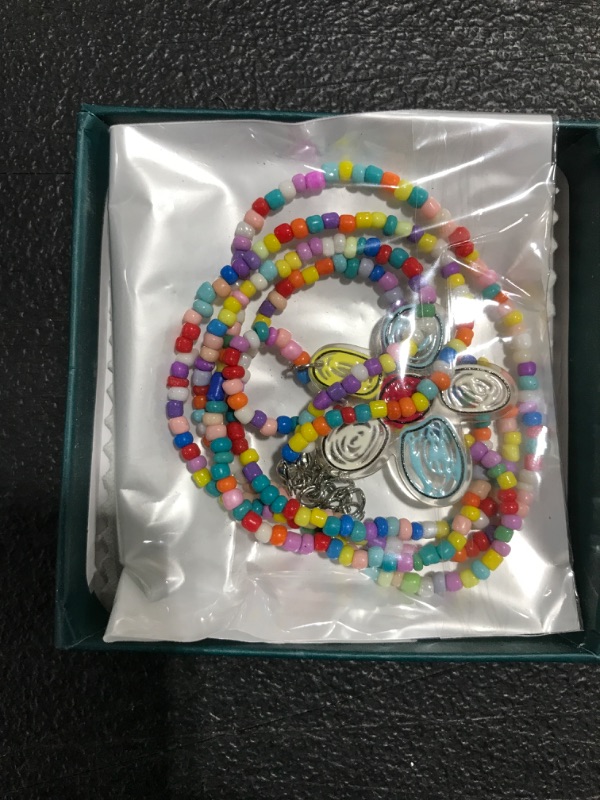 Photo 1 of Buleens Seed Beaded Necklace Set For Women Summer Colorful Bead Necklaces Girls Beach Rainbow Smiley Face Bohemian Choker Flower Sea Sunflower Beads Daisy Multicolor Party 90s Clear Stackable Western Trendy Cute Aesthetic Fun Jewelry Simple Indie Womens T